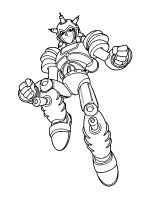 A coloring page of astro boy